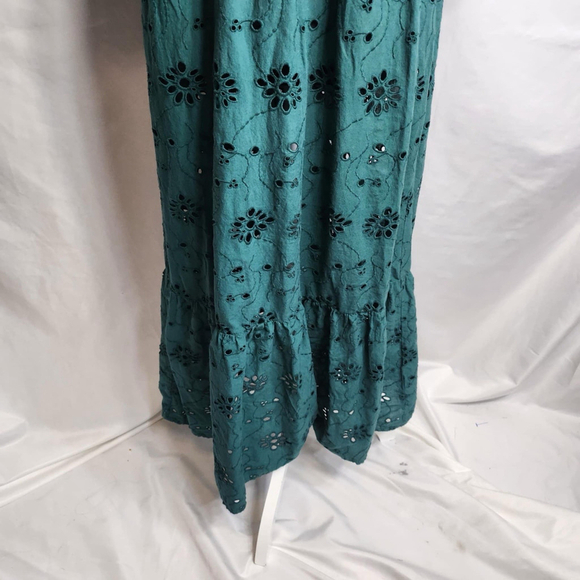DRA Los Angeles  Dress Size XS Green Color Autumn Maxi Dress Boho  Cottagecore - Picture 2 of 14